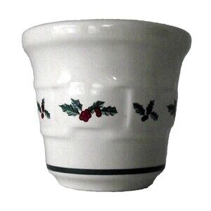 Longaberger Votive Candle Christmas Berry Holly Red Green Holder Traditional One
